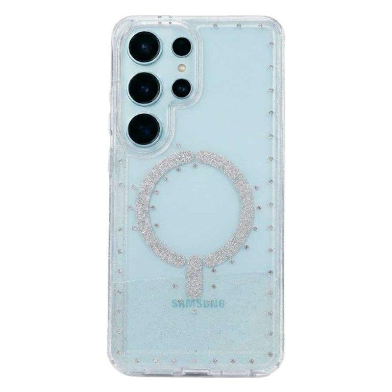 Capa La Casa de las Carcasas Glitter Compatível MagSafe Cinzenta para Samsung Galaxy S26 Ultra
