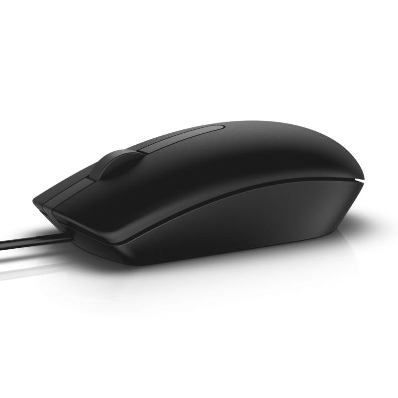 Ratón Dell MS116 USB Optique 1000 DPI Noir Ambidextre Câblé