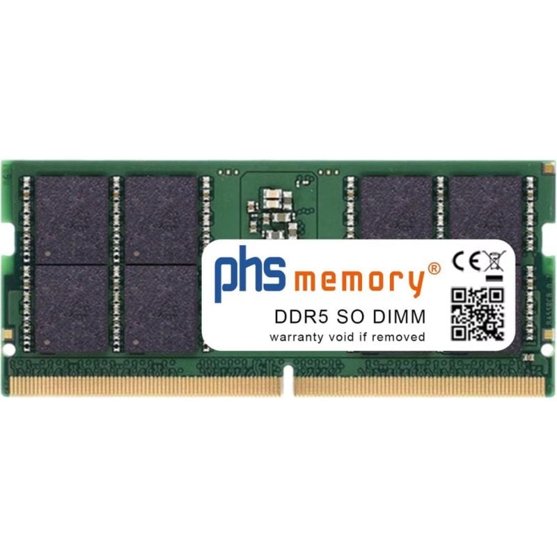 Arbeitsspeicher RAM PHS-memory SP624857 16GB DDR5 5600MHz SO-DIMM für Notebooks