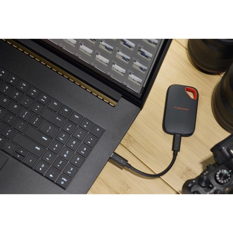 Disque Dur SanDisk Extreme Portable 500GB SSD USB C 3.2 Gen 2x2 AES 256 bits