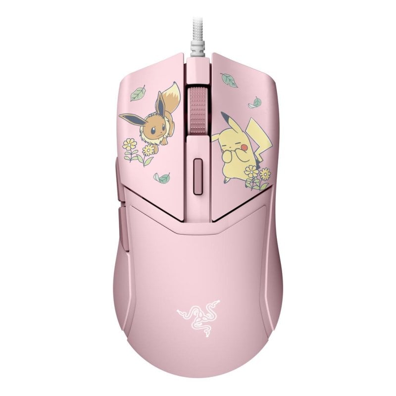 Ratón Razer Cobra Pikachu & Eevee Edition USB 8500 DPI Rose 6 Boutons