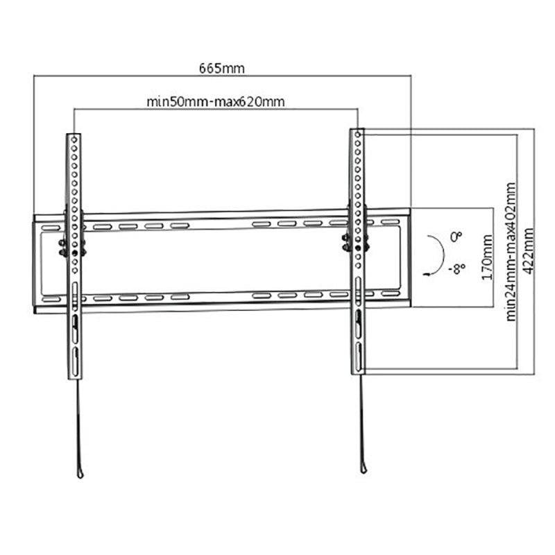 Fersay Soporte TV Pared 37 a 70" VESA 200x200 a 600x400 Máx 35Kg
