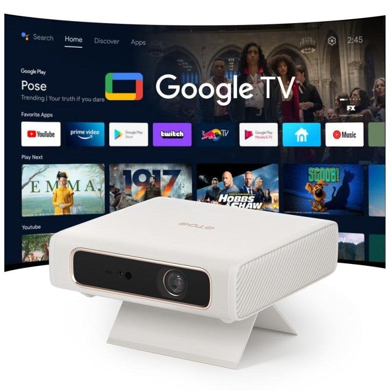 Proyector ETOE Dolphin 2 FullHD 800 Lúmenes 120" Láser DLP Google TV Portátil