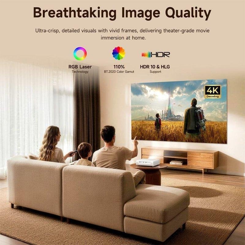 Projecteur ETOE Dolphin 2 Pro 800 Lumens 120 Laser RGB DLP Google TV Portable