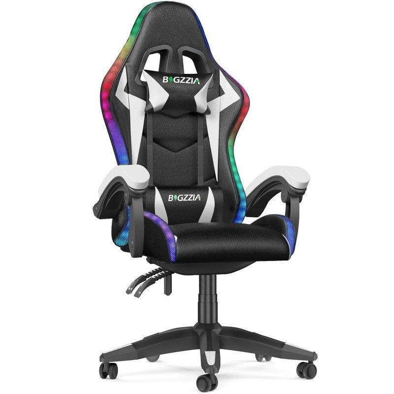 Sedia Gaming Naspaluro LED RGB Bianco Nero