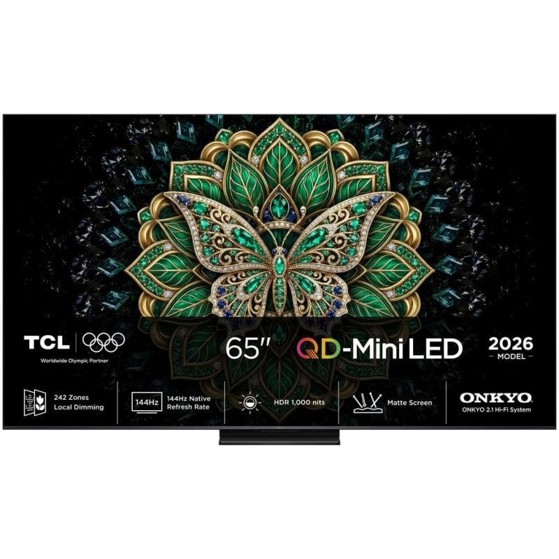 TV TCL QD Mini LED 65C6K Pro 65" 4K UltraHD 144Hz Smart TV Google TV Dolby Vision HDR10+ Onkyo