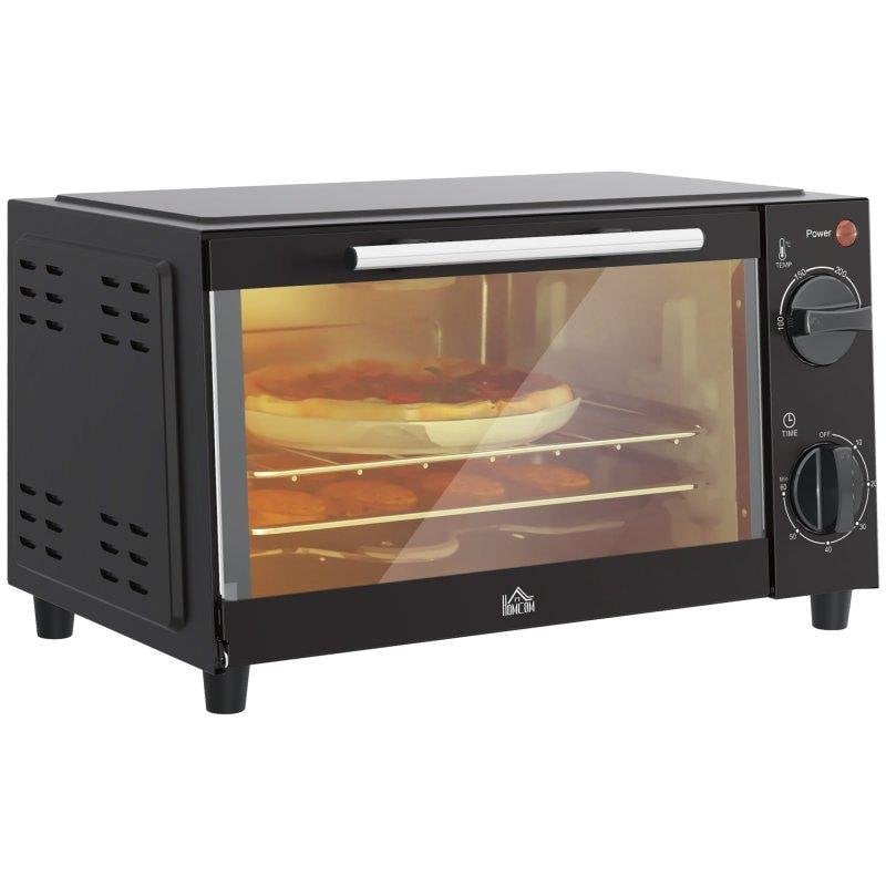 Mini Four de Table Welltin 800-088V90BK 9L 750W Minuterie Température Réglable Noir