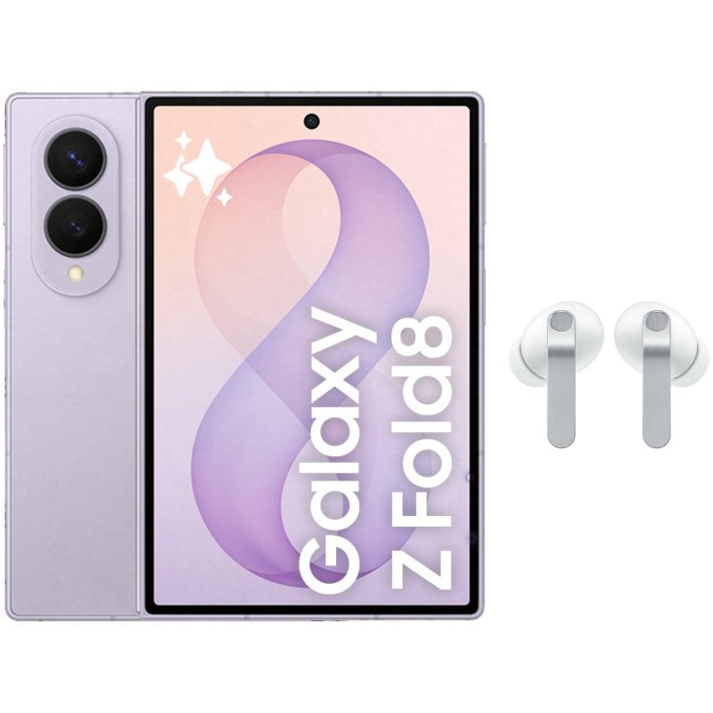 Samsung Galaxy Z Fold8 5G 12GB 256GB 7.6" Lavanda + Auricolari Galaxy Buds4 Pro Bianchi