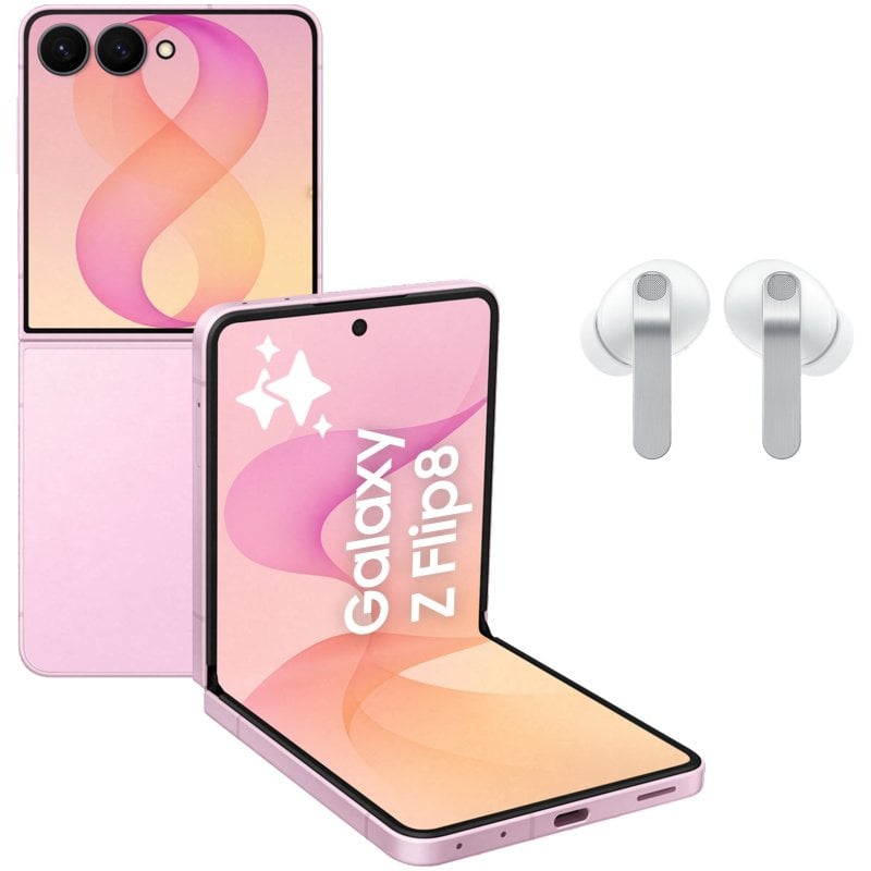 Samsung Galaxy Z Flip8 5G 12GB 256GB 6.9" Rosa + Auricolari Galaxy Buds4 Pro Bianchi