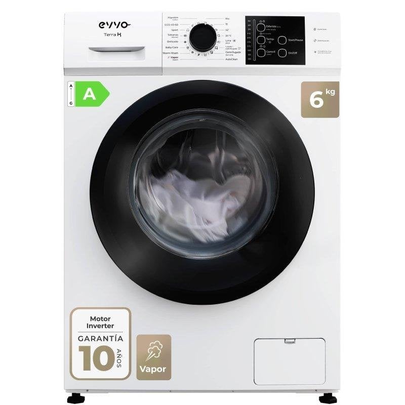 Evvo Blanco Lavadora De Carga Frontal Terra K 6Kg/1000Rpm A - Imagen 2