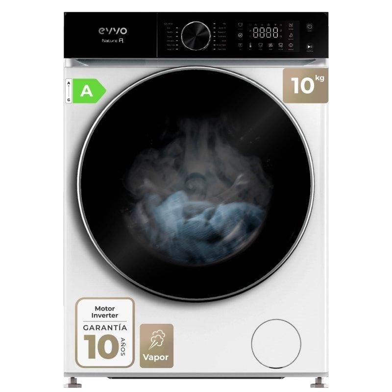 Lavadora Evvo Home Nature R Carga Frontal 10 Kg 1400 rpm A Blanca Motor Inverter