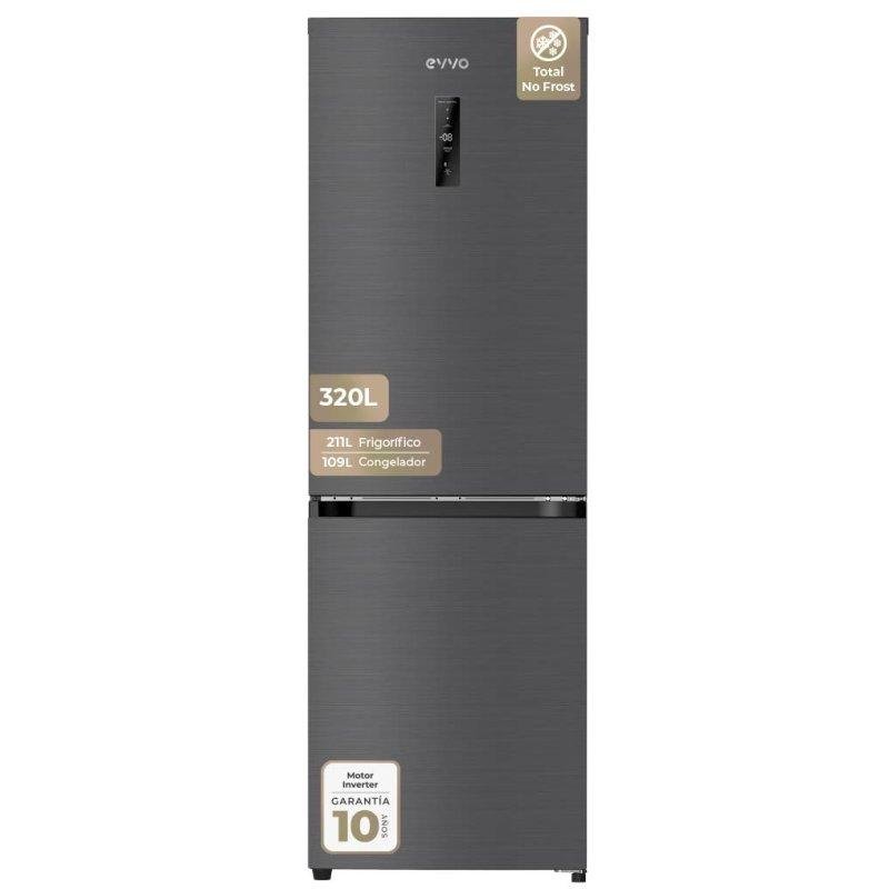 Frigorífico Combi Evvo F56DX Total No Frost 180cm 320L D Inox