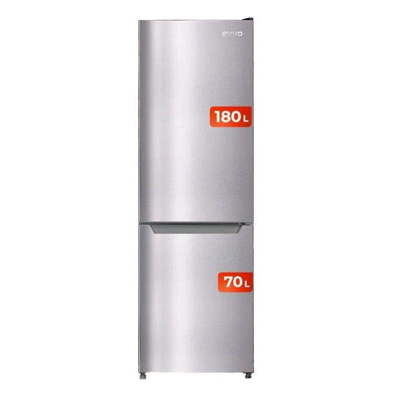 Frigorífico Combi Evvo F52X Total No Frost 180cm 250L E Inox