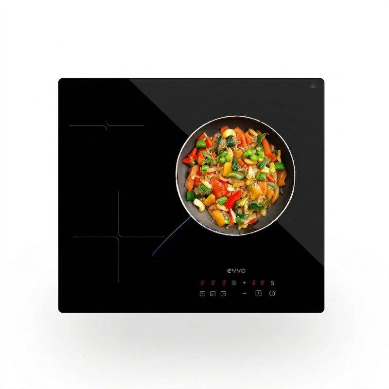 Placa Vitrocerámica Evvo V60 3 Zonas 5700W 9 Niveles Control Táctil