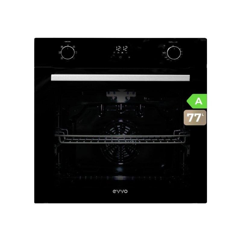 Horno Multifunción Evvo Home H20 72L 60cm Hidrolítico A Vapor Triple Cristal Negro