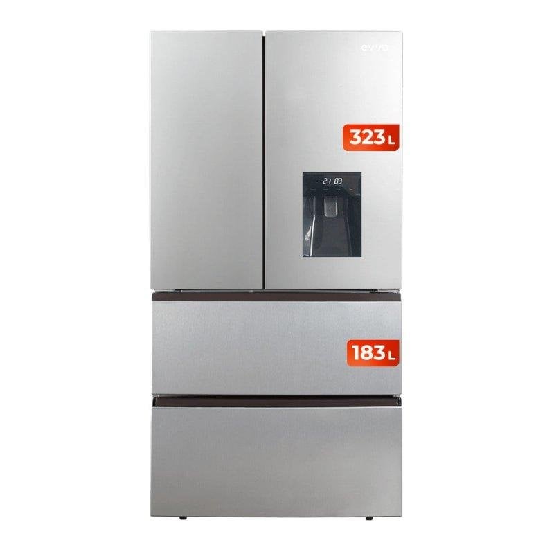 Kühlschrank Französischer Evvo F80x Total No Frost 183cm 506L Inox