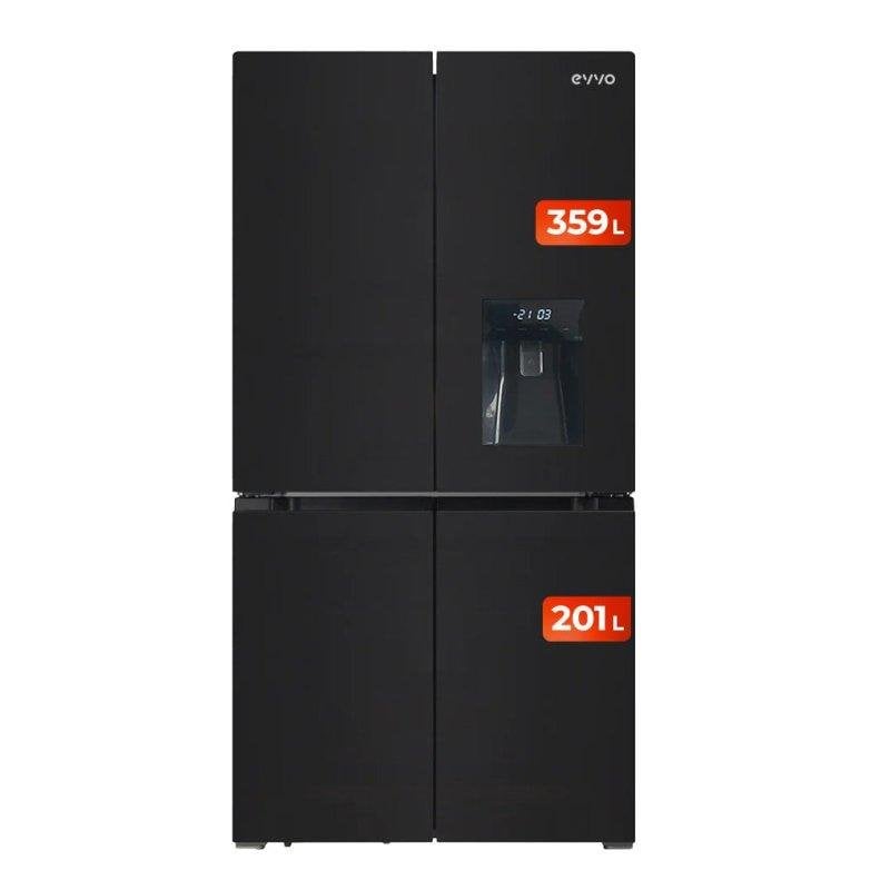 Frigorífico Americano Evvo F100B Glass Aqua Total No Frost 189,5cm 560L E Cristal