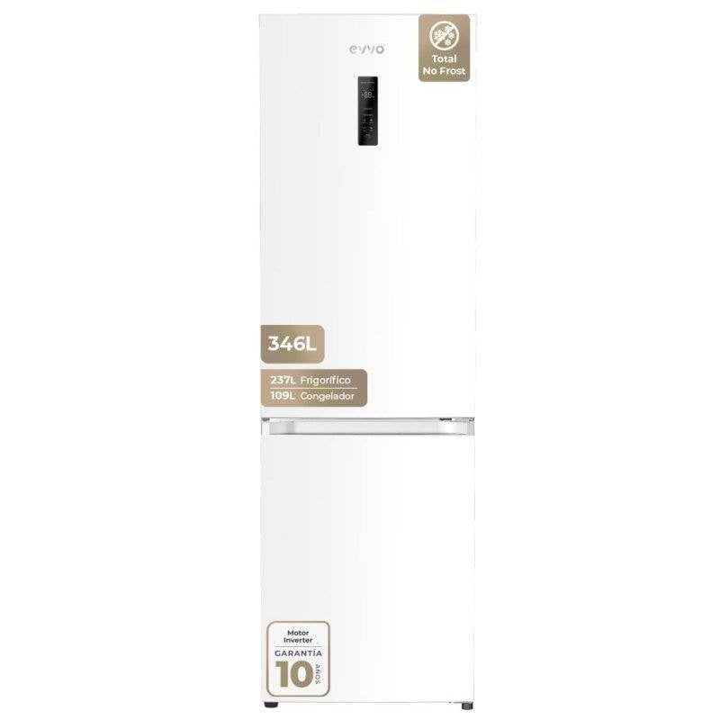 Frigorífico Combi Evvo F59b Glass No Frost 185cm 344L E Negro