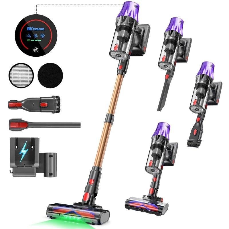 Aspiradora sin Cable Blossom Vertical 600W 65 min Hepa Morado/Dorado