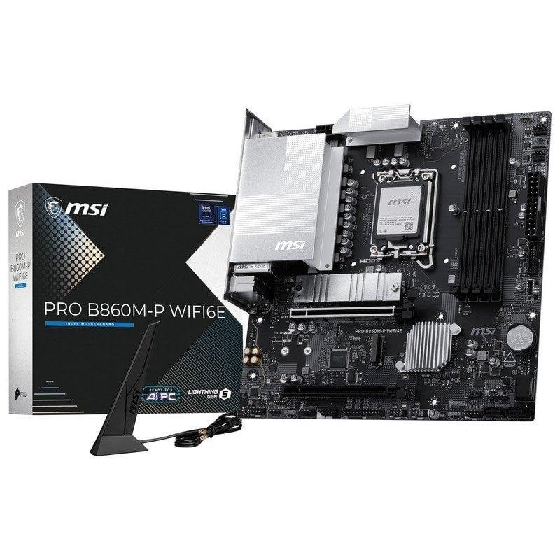Scheda Madre MSI PRO B860M-P WIFI6E B860 LGA1851 DDR5 Micro-ATX WiFi 6E 2.5G LAN