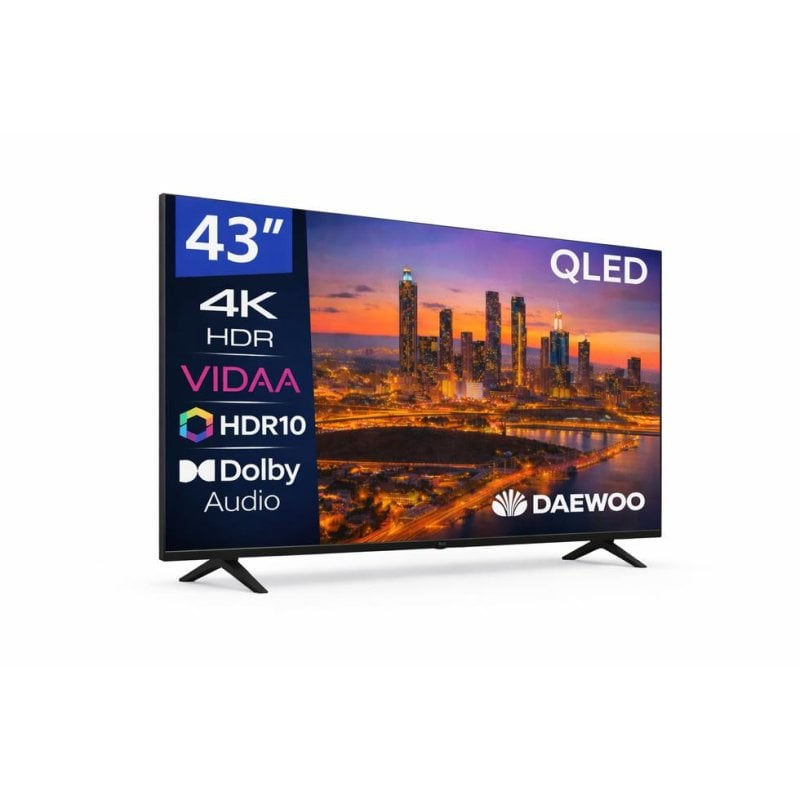 TV Daewoo QLED 43VB56QV 43" 4K UltraHD 60Hz Smart TV VIDAA HDR10 Dolby Audio