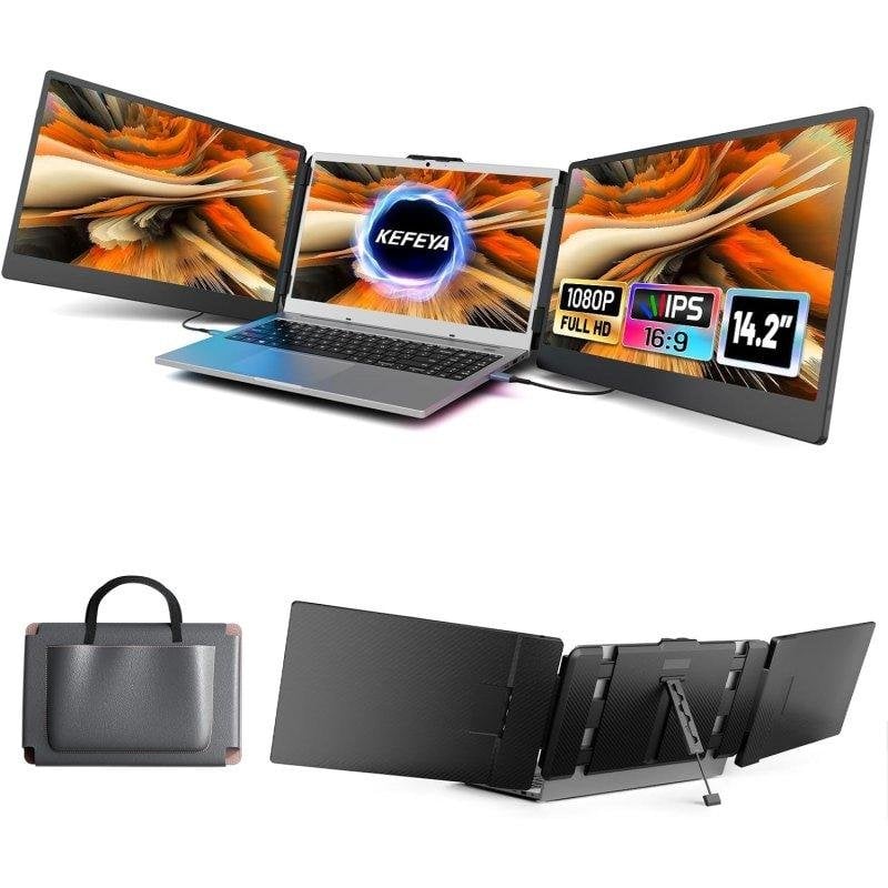 Monitor Kefeya S2 14" FullHD 60Hz IPS Triple Pantalla Portátil