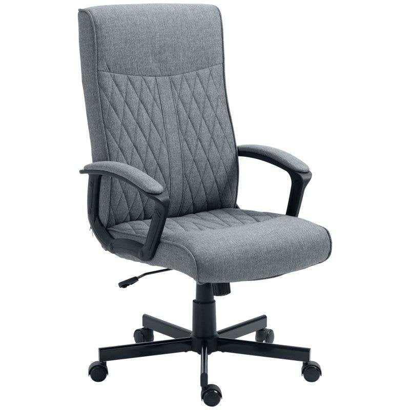 Silla de Oficina Welltin Gris Oscuro Altura Ajustable Respaldo Alto PU