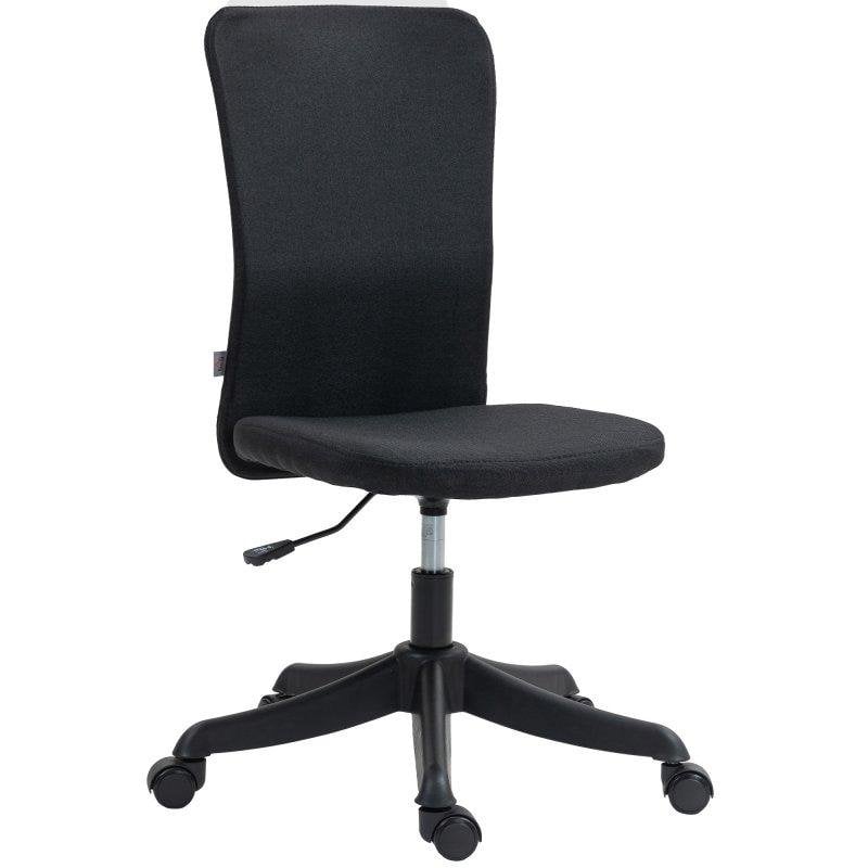 Silla de oficina Welltin negra con altura ajustable y ruedas giratorias