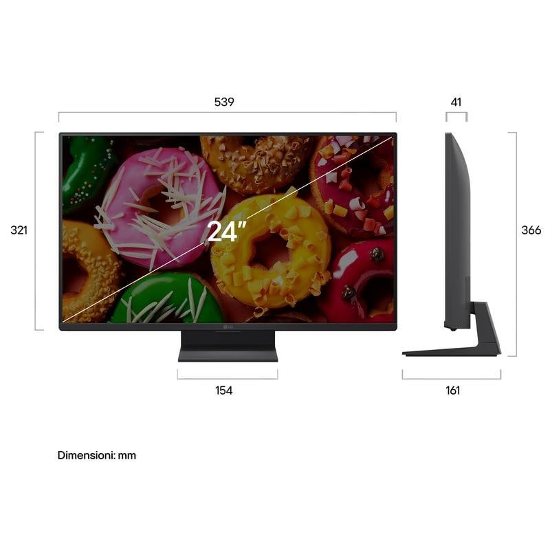 TV LG LED 24LB70006LA 24 Full HD 120Hz Smart TV WebOS HDR10 Pro AirPlay 2