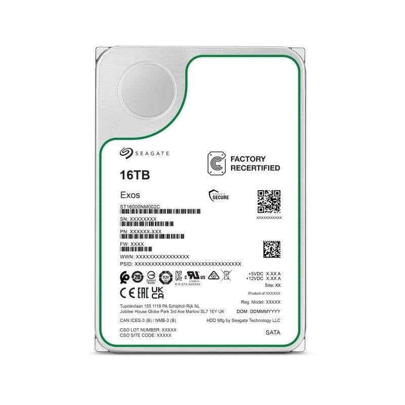 Disco Rígido Seagate Exos 16TB HDD 7200rpm SATA III