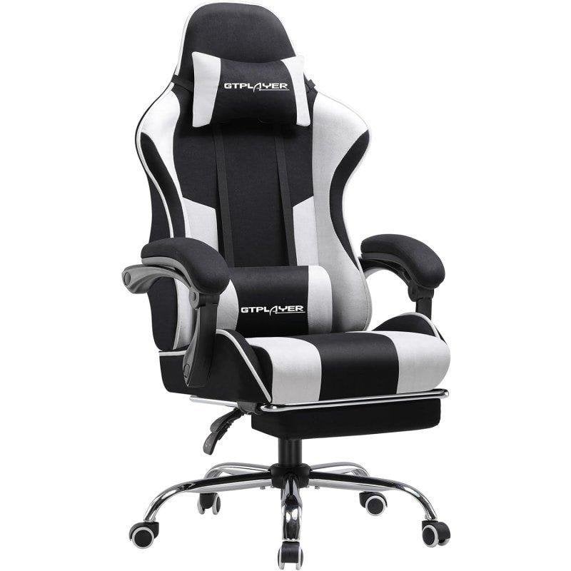 Sedia Gaming GTPLAYER con Poggiapiedi e Massaggio Lombare Regolabile