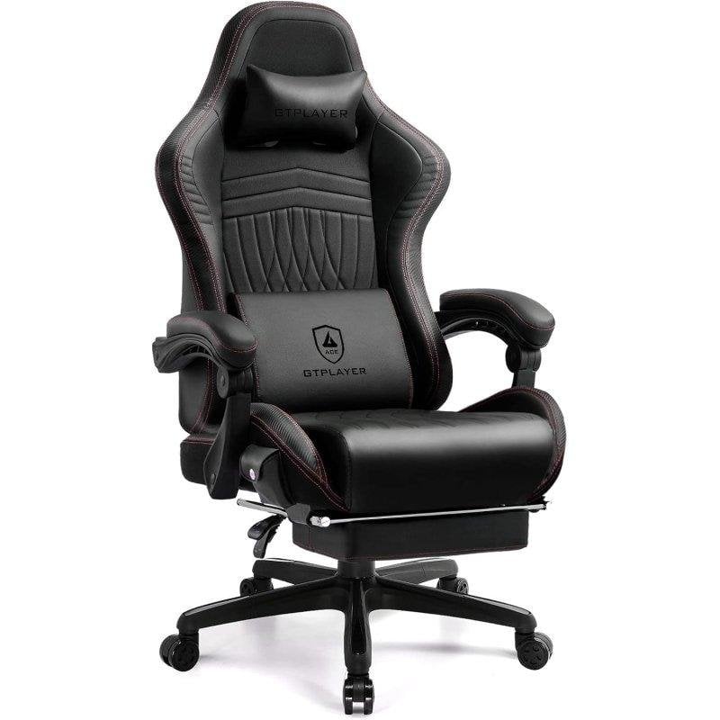 Cadeira Gaming GTPLAYER Reposapiés Altifalantes 151kg Preto-Vermelho