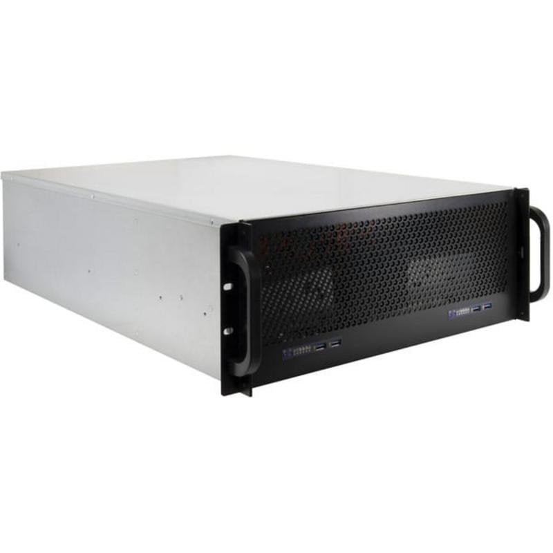 Servidor Inter-Tech 4U-465M2 doble Mini-ITX 6 bahías 4U Rack negro