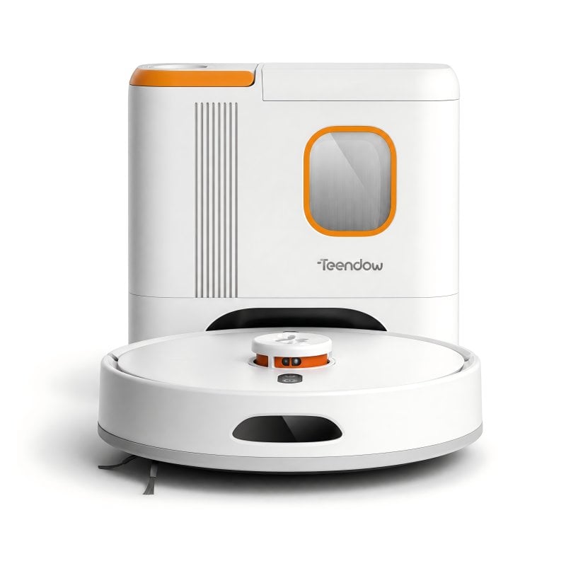 Robot Aspirador Teendow 6000 Pa con Autovaciado Navegación LDS Wifi Control por Voz