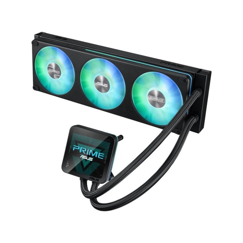 ASUS Prime LC II 360 ARGB LCD Système de refroidissement liquide de processeur Taille de radiateur : 360 mm pour : AM4 AM5 LGA1851 LGA1700 cuivre 3 x 120 mm - vue 2