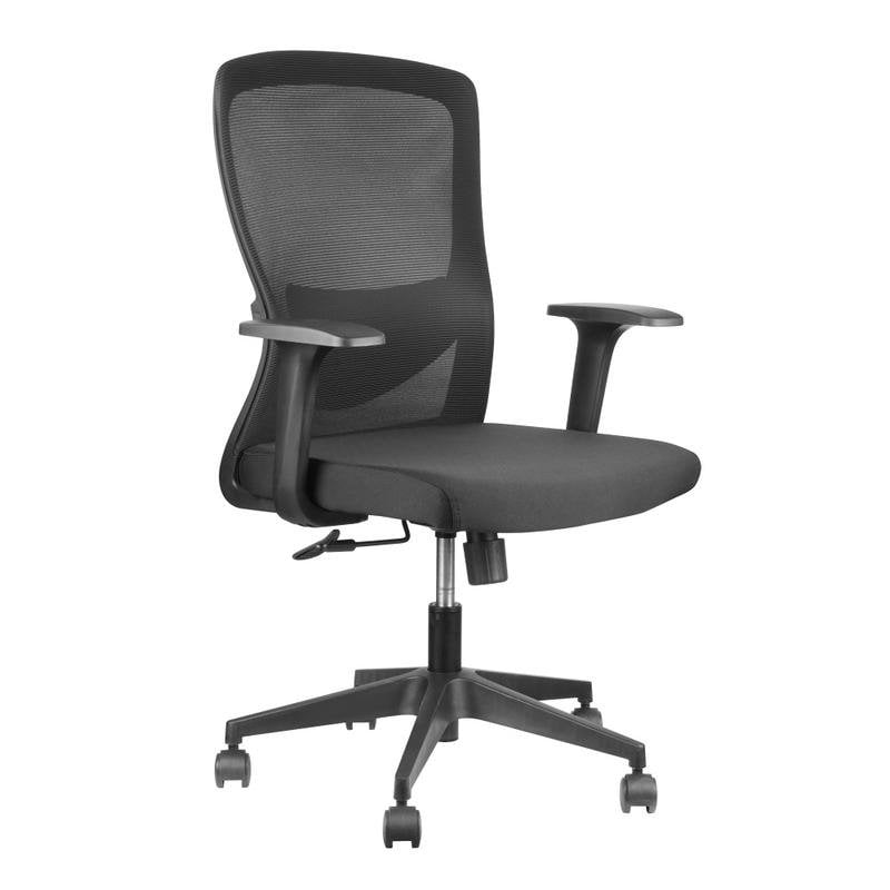 Chaise de bureau IGGUAL Ergoline EN1335 avec base à 5 roulettes et réglage hauteur