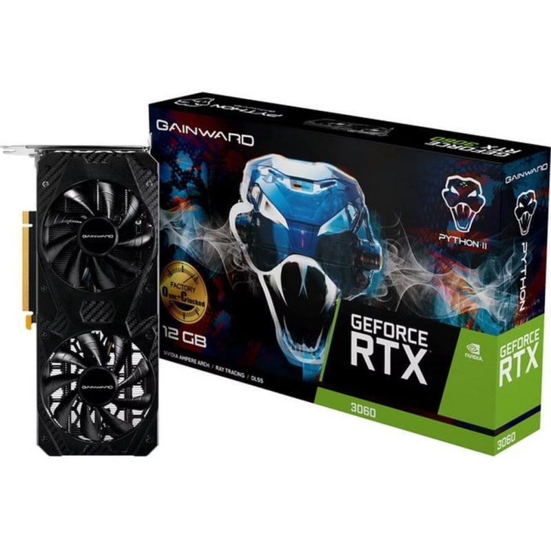 Tarjeta Gráfica Gainward GeForce RTX 3060 Python II OC 12GB GDDR6 Ray Tracing OC