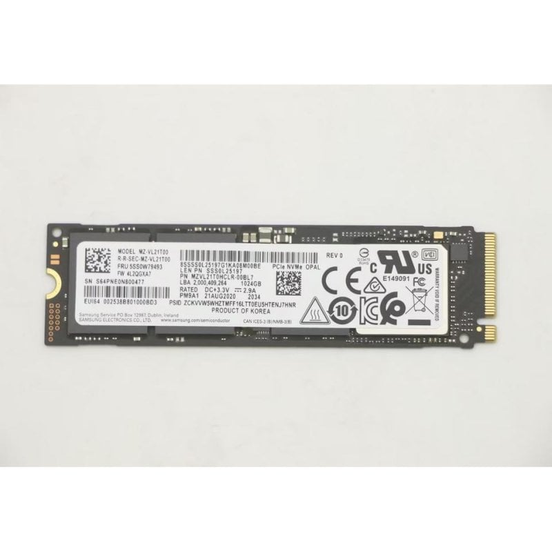 SSD Lenovo M.2 2280 1000GB PCIe NVMe compatto Garanzia 24 mesi