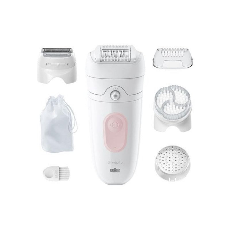 Depiladora Électrique Braun Silk-épil 5 sans fil 4 Cabeças Seco e Húmido