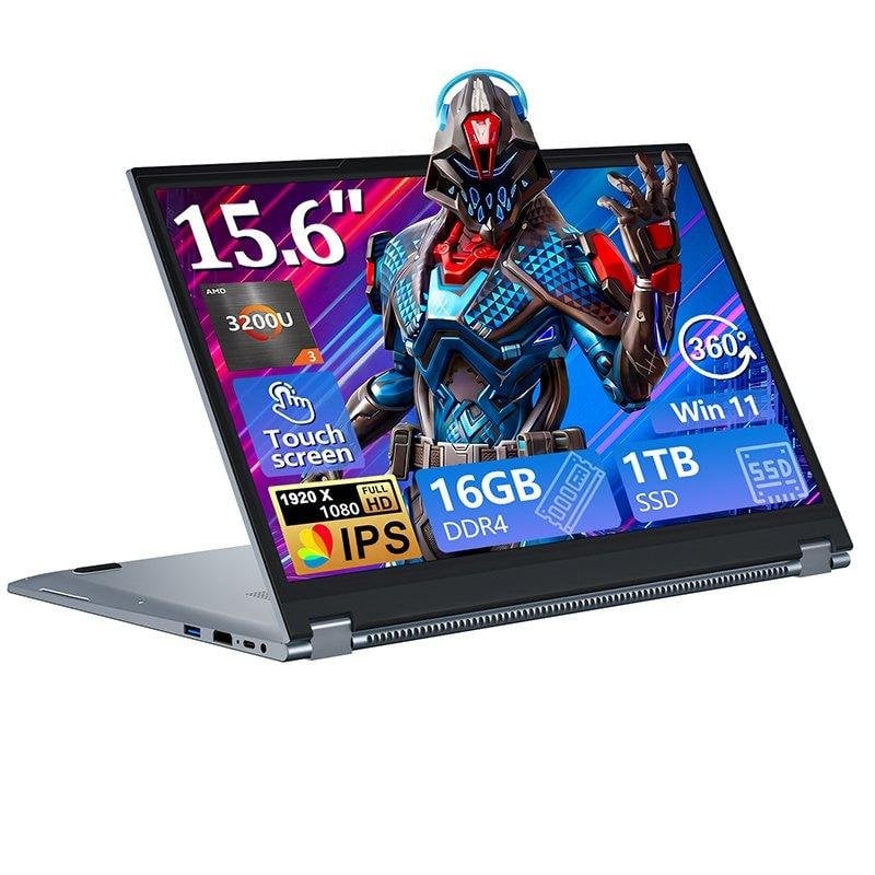 Portátil Moacreto G3 Convertible 15,6" AMD Ryzen 3 3200U 16GB 1TB SSD Windows 11 Pro