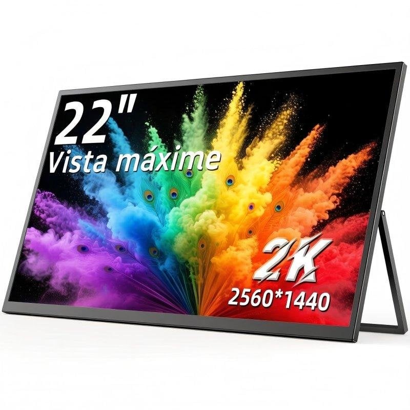 Monitor PC Uperfect 22" QHD 2K 60Hz QLED 137% sRGB 101% DCI-P3 VESA Pieghevole