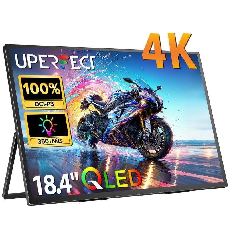 Monitor PC Uperfect 18.4" UltraHD 4K 60Hz QLED 10bit 100% DCI-P3 HDR FreeSync USB-C HDMI VESA