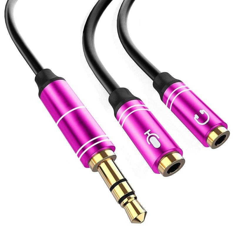 Splitter Conversor Minijack Dam Electronics Doble Hembra a Macho 30cm