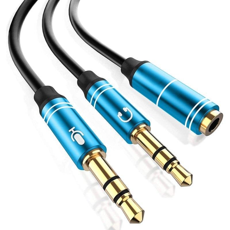 Splitter Conversor Minijack Dam Electronics Hembra a Doble Macho Micrófono y Altavoz