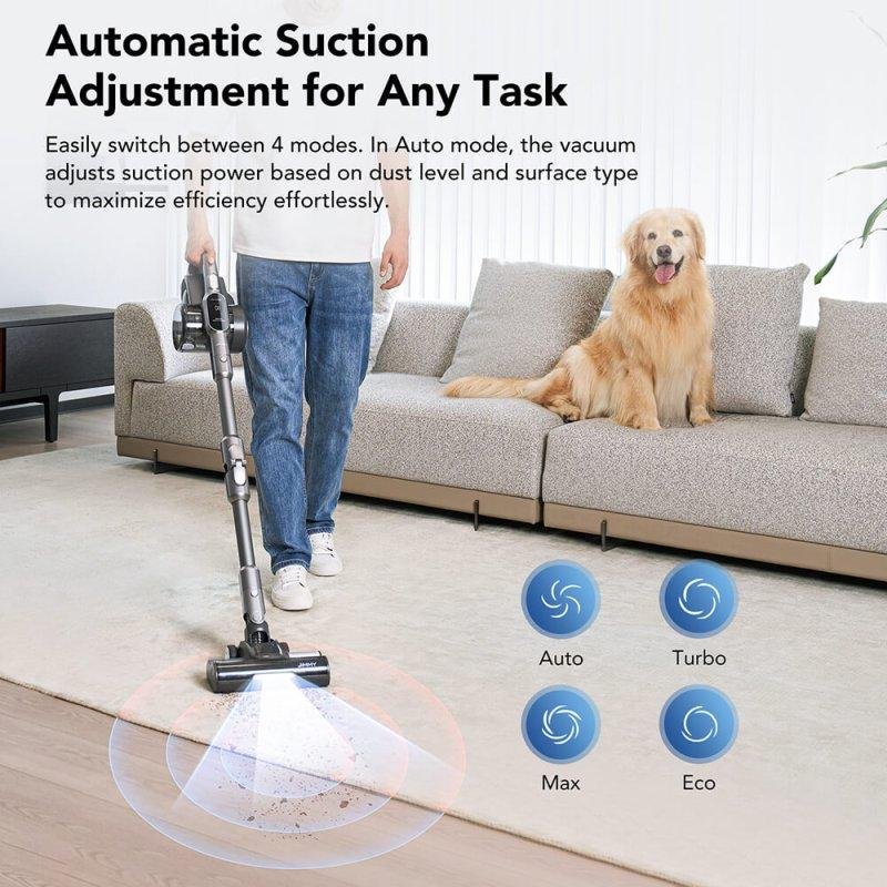 Jimmy H11 Pro Aspirateur sans fil aspiration /260AW autonomie 90 min tube flexible 7 outils de nettoyage écran LED pour tapissols durs