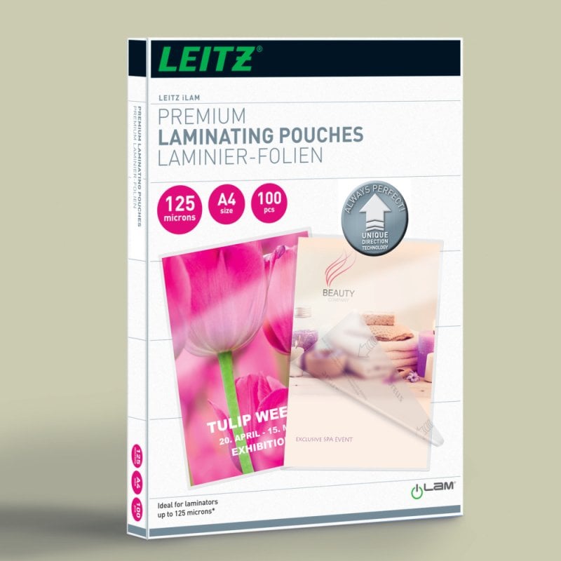 LEITZ Pochettes 125µ UDT A4 Boîte de 100