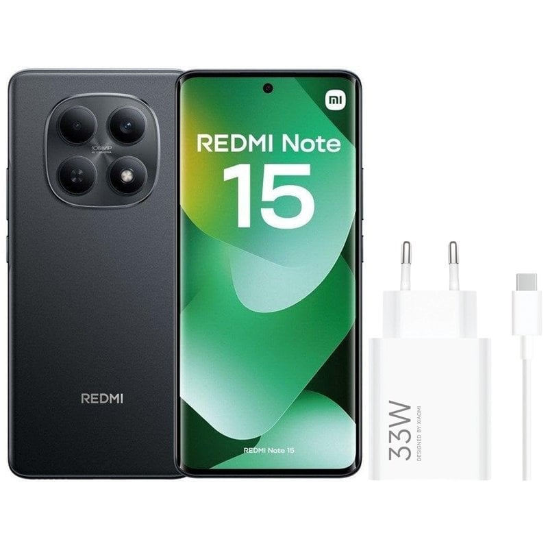 Xiaomi REDMI Note 15 4G 6GB 128GB 6.77" Negro Incluye Cargador 33W