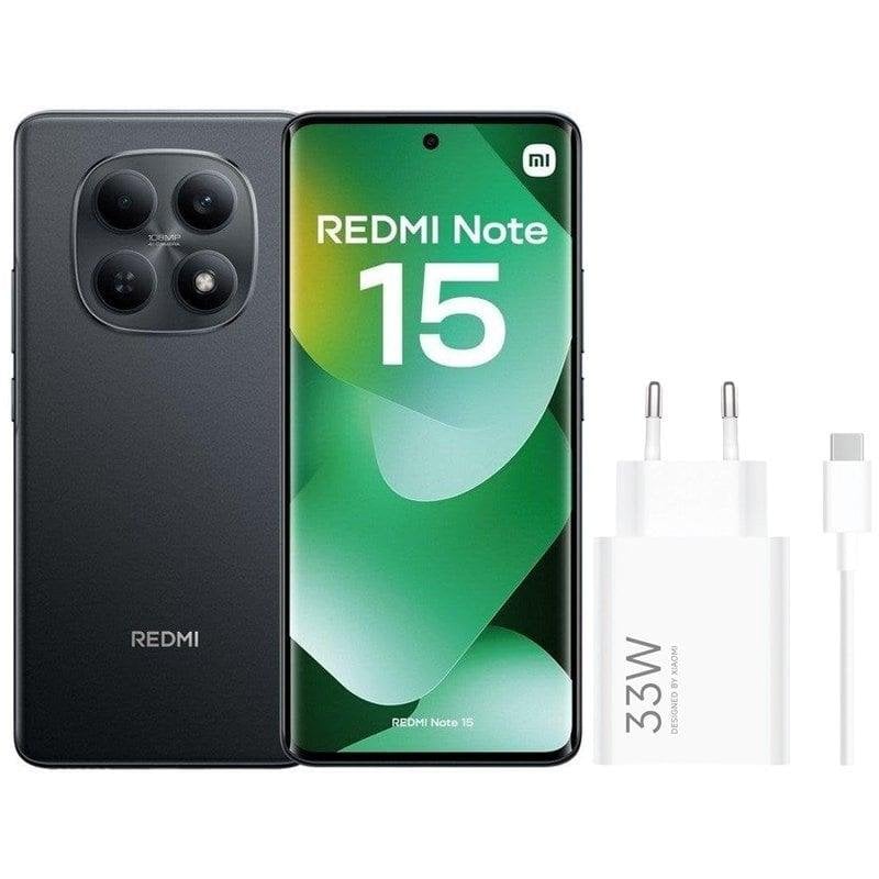 Xiaomi REDMI Note 15 4G 8GB 256GB 6.77" Negro Incluye Cargador 33W