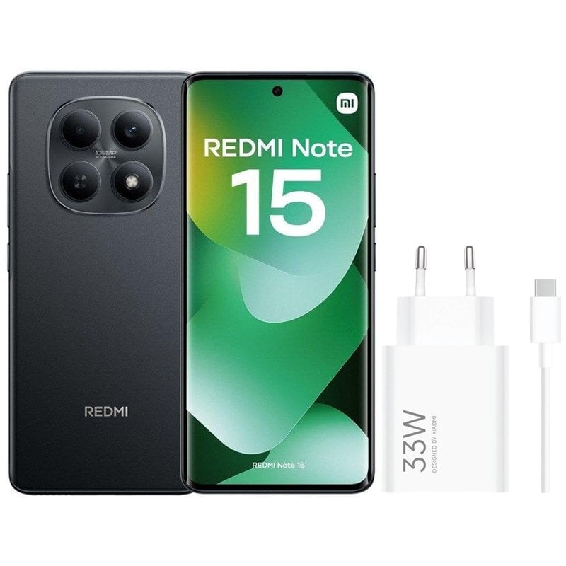 Xiaomi REDMI Note 15 4G 8GB 256GB 6.77" Negro Incluye Cargador 33W