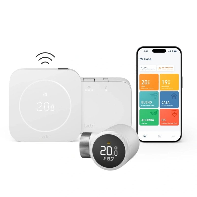 Slimme Thermostaat Tado X 2e Gen Draadloos Startpakket voor Verwarming + 1 Kop